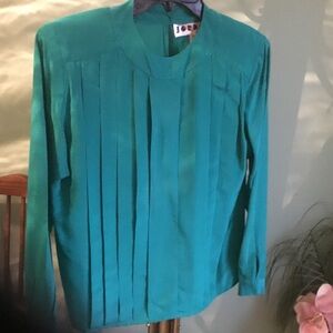 Vintage 100% Silk Blouse by Jordan - Size 4